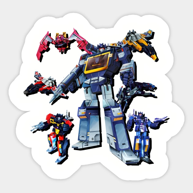 Masterpiece Soundwave and Cassettes Sticker by Draconis130